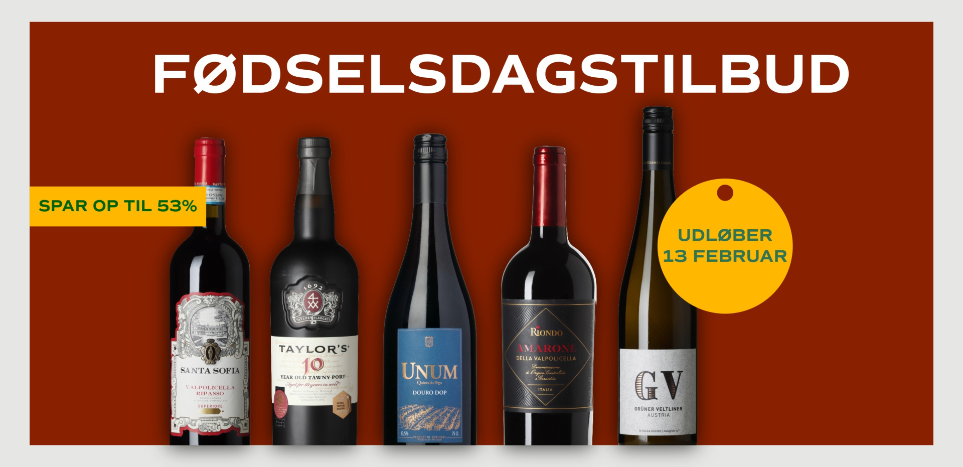 F&oslash;dselsdagstilbud: Spar op til 53%