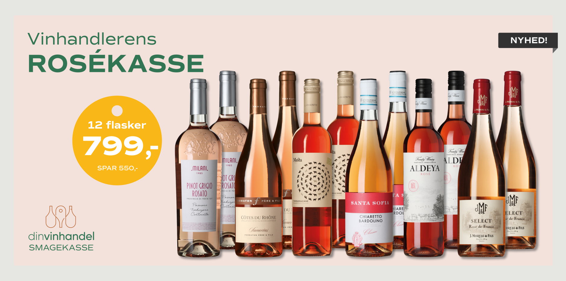 12 fl. Rosé - Udvalgt af din vinhandler!