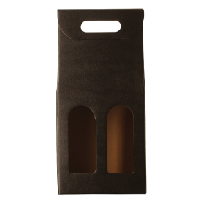 Gaveske til vin (Sort) 2 stk.