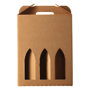 Gaveske til vin (Blgepap) 3 fl.